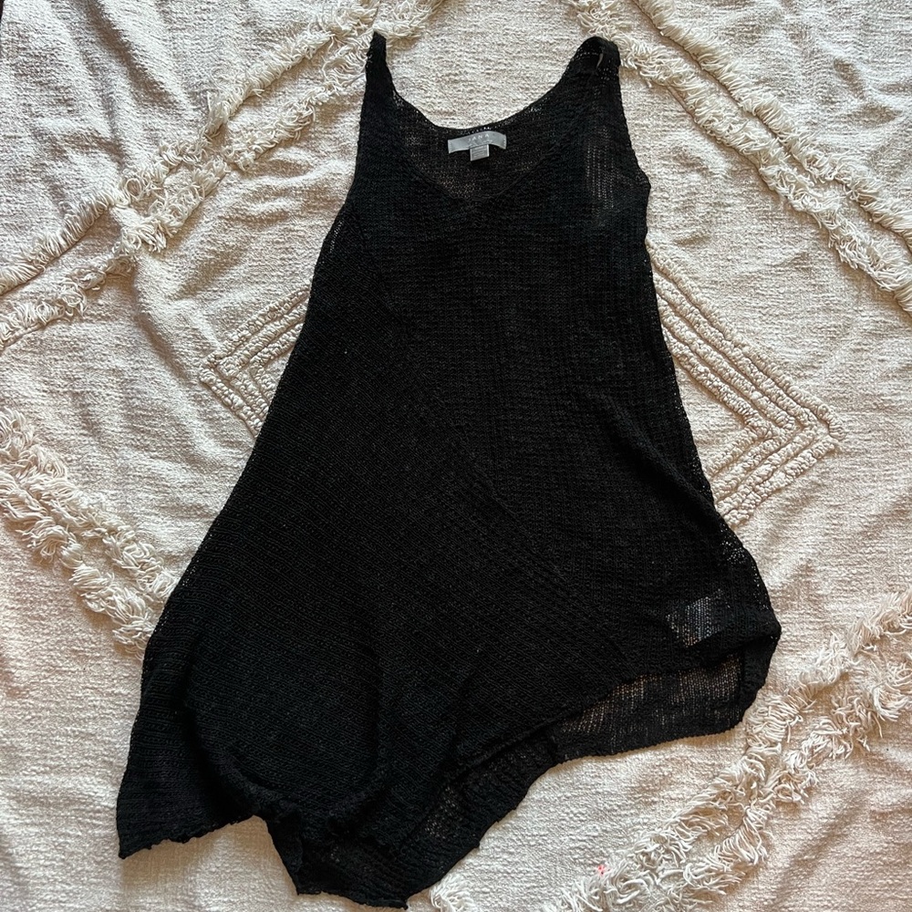 Black Knitted Tank Top